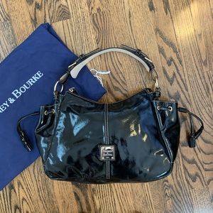 Dooney & Bourke Patent Shoulder Bag in Black